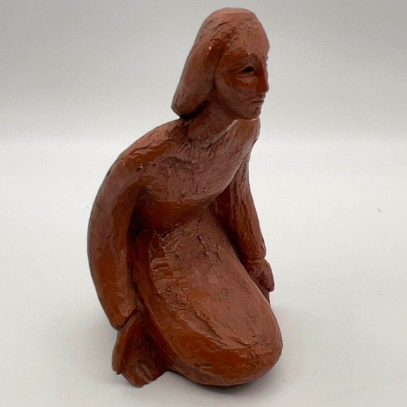 Vintage LDAD Signed Kneeling Woman Sculpture MCM Mid Century Modernist Figurine - Picture 2 of 9